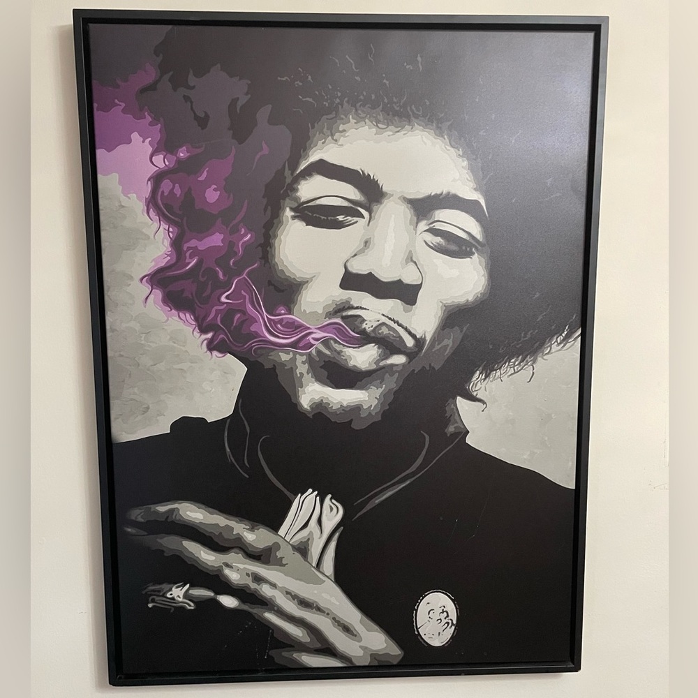 Purple and Gray Art Print